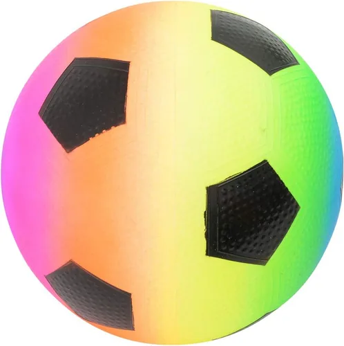 Vista 4 de Rhode Island Novelty Bola de fútbol arco iris de 9 pulgadas, uno por pedido
