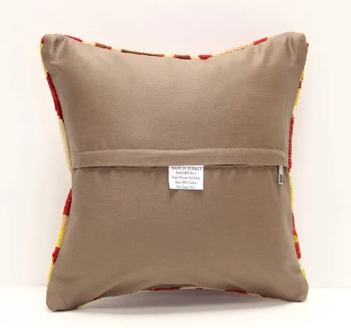 Vista 4 de Oriental Kilim Pillow Cover 12x12 inch Handmade Small Sofa Pillow Cover Chair Pillow
