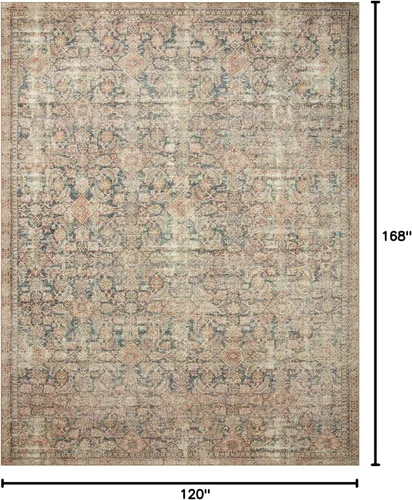 Vista 95 de Loloi Angela Rose Aubrey Collection AUB-02 - Alfombra decorativa de 2 pies 3 pulgadas x 3 pies 9 pulgadas, altura de pelo 0,19 pulgadas, diseño