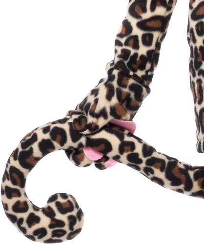 Vista 6 de Leg Avenue Disfraz acogedor de leopardo con capucha para mujer, negro, marrón