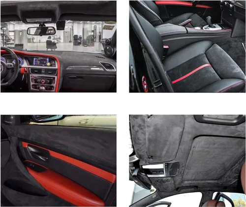 Vista 6 de Tejido de malla para techo de automóvil, 60 pulgadas de ancho por 120 pulgadas, con respaldo de espuma, material de forro de punto plano, tela