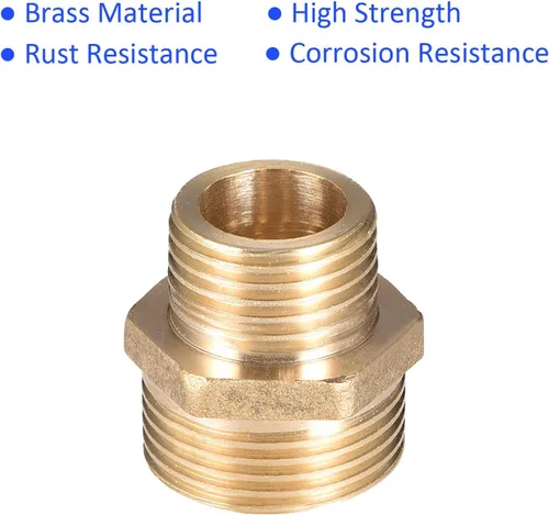 Vista 5 de M METERXITY Accesorio de tubería de rosca macho - Hex G1/2 x G3/4 Macho Rosca Tubería Adaptador, Acoplador Rápido, Aplicar a Tubo de Aire, Compresor