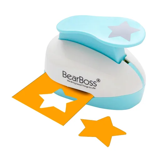 Vista 8 de BearBoss Perforadora Circular de 2 Pulgadas, Perforadora de Formas, Juego de Perforadoras de Papel para Scrapbooking, Papel de Festival, Tarjetas