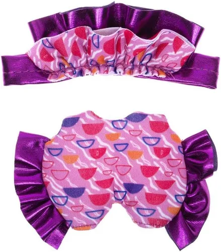 Vista 2 de Nerlie Ropa Neonate Aquanerlie Aquamerito Ropa de ropa Brillante Morado y Rosa Moden Motiff Motiff Romper y Sombrero KSI-Merito Glu Glu por
