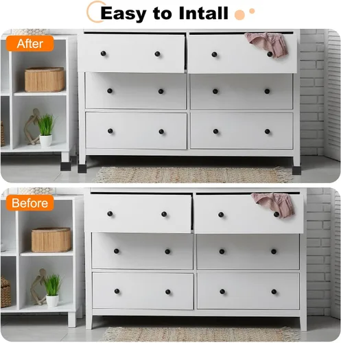 Vista 5 de uxcell Paquete de 4 elevadores rectangulares para cama, borde completo, resistentes y ajustables, de 1.6 pulgadas, para cama, sofá, mesa y sofá
