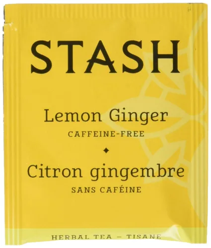 Vista 3 de Stash Té de hierbas de limón y jengibre, caja de 100 bolsas de té, té de hierbas y té de hierbas de primera calidad, té de hierbas de menta, caja