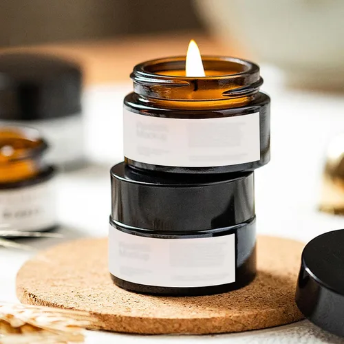 Vista 4 de Lil Ray - Tarros de crema de vidrio vacíos ámbar de 1 onza 12PCS Reusable Round Containers Jars for Facial Cream, Eye Cream with Black Lid, DIY