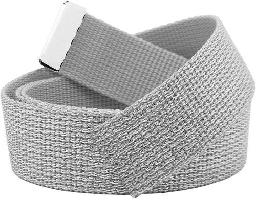 Vista 5 de Build A Belt Cinturón de lona militar, 1.25 pulgadas de ancho, beige, unisex para adultos