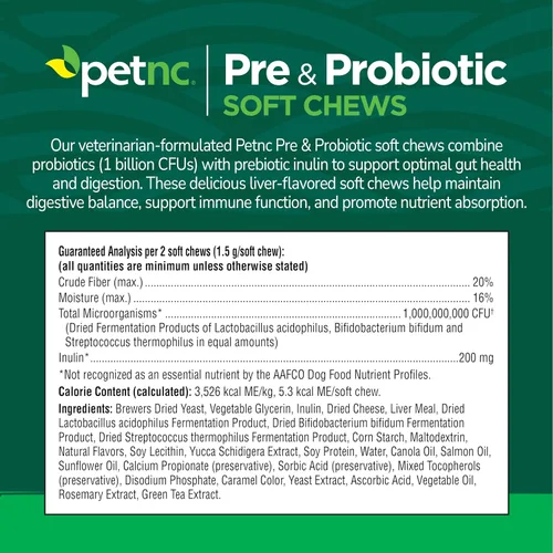 Vista 12 de PetNC Natural Care Sabor Hígado, Masticables blandos de queso pre y probióticos para perros 120 ct (el embalaje puede variar), (Paquete de 2)