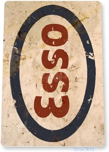 Vista 3 de Tinworld Esso Gas Oil Auto Shop Garage Metal Decor B815 - Letrero de lata