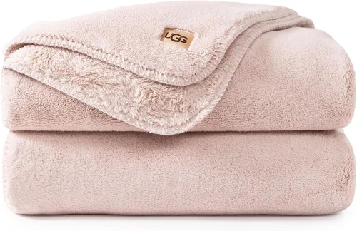 Vista 23 de UGG Whitecap Queen - Manta de forro polar de felpa, 90 x 90 pulgadas, color Se adapta a camas de tamaño Queen y Matrimonial, suave forro polar