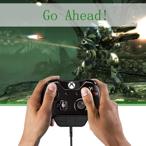 Vista 5 de Adaptador de auriculares estéreo para Xbox OneJuego Audio Mic Auriculares Converter - Negro