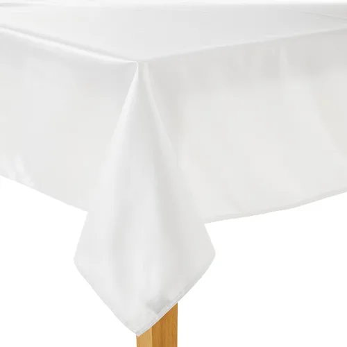 Vista 3 de Violet Linen Mantel metálico para hotel, forro de 52 x 70 pulgadas, rectangular, color plateado