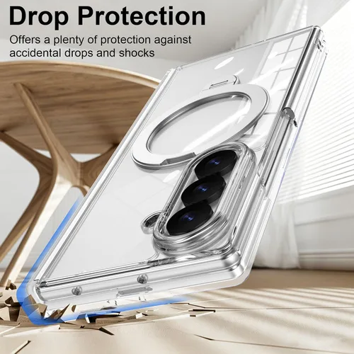 Vista 3 de Funda transparente para Galaxy Z Fold 8 Ultra, protector de bisagra