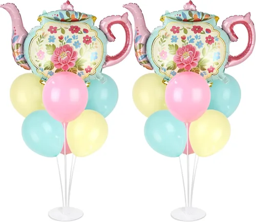 Vista 37 de Kit de soporte para globos de fiesta de fútbol 2 juegos con 2 globos de rugby de aluminio tipo bola, centro de mesa temático de fútbol para mesas