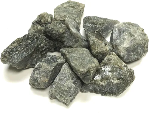 Vista 3 de Zentron Labradorita áspera natural, incluye bolsa de terciopelo, piezas grandes de 1 pulgada (1/2 libra)