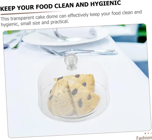 Vista 9 de SHOWERORO 2 cubiertas acrílicas para tartas, cúpulas de postre multifuncionales, protector de alimentos reutilizable para uso diario para fiestas