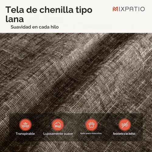 Vista 4 de MIXPATIO - Sofá seccional en forma de U de 123 pulgadas con cojines tipo nube, juego de sofá modular de asiento profundo con 5 asientos y 2 Gris