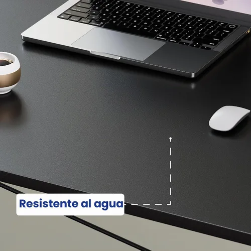 Vista 5 de Pamray Escritorio de computadora de 23 pulgadas para espacios pequeños, escritorio de trabajo de oficina en casa con gancho para auriculares