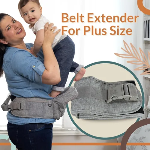 Vista 5 de Portabebés de cadera para bebés – Portabebés ergonómico y ajustable para recién nacidos a niños pequeños con asiento de cadera – Extensor