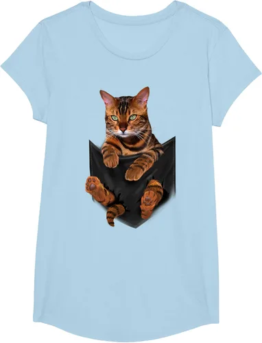 Vista 15 de Camiseta de bolsillo con estampado de tigre y gato Negro