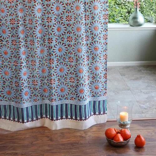 Vista 34 de Panel de cortina transparente blanco y dorado con alzapaños, 100% gasa de algodón, con pestaña superior o bolsillo para barra para decoración