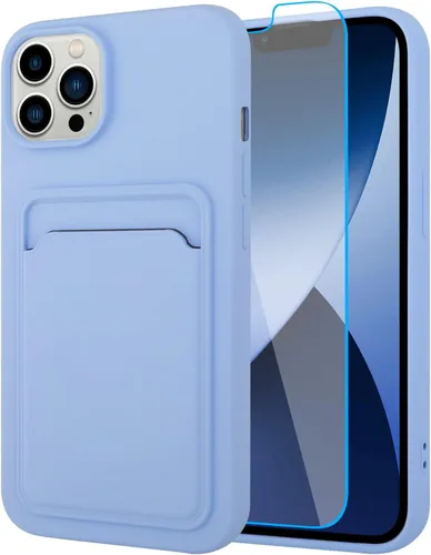 Vista 97 de MZELQ Compatible con iPhone 11 Funda TPU Soporte para Tarjetas Cubierta de Billetera, Protección de Cámara + Protector de Pantalla Funda Suave