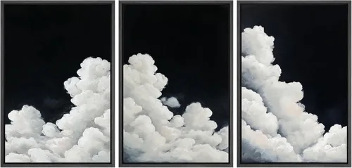 Vista 40 de MUDECOR Lienzo enmarcado para pared, juego de arte de acuarela pastel, bosque de pinos, naturaleza silvestre, ilustraciones modernas, decorativas