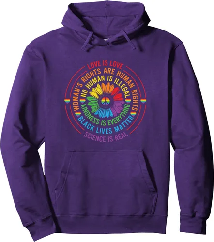 Vista 10 de Love is love - Sudadera con capucha LGBT Pride, Negro, S