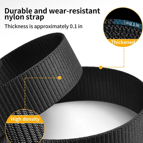 Vista 6 de Cinturón de nailon para hombre, cinturones tácticos, cinturón de lona transpirable con hebilla