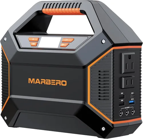Vista 11 de MARBERO Generador solar de 155 Wh con panel solar incluido Estación de energía portátil de 30 W, 100 W, 150 W, sobretensión, multisalida, generador