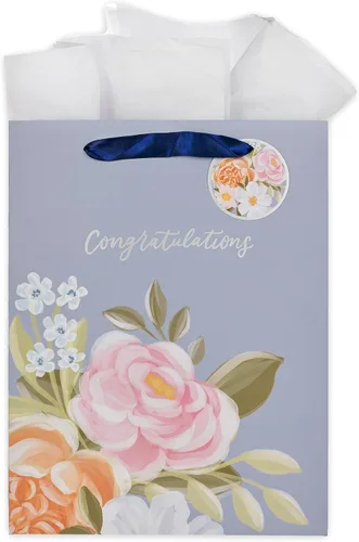 Vista 43 de Christian Art Gifts Bolsa de regalo grande de las Escrituras de Paisaje con tarjeta de felicitación y juego de papel de seda para niños: cada