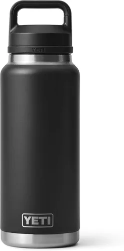 Vista 18 de YETI Rambler - Botella de 36 onzas, aislada al vacío, a prueba de fugas, de acero inoxidable con tapón para sorbos Aislamiento al vacío Azul marino