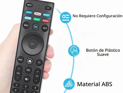 Vista 4 de Control remoto universal de repuesto para todos los televisores inteligentes VIZIO LED LCD HD 4K UHD HDR, control remoto Vizio con teclas