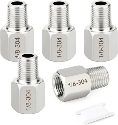 Vista 25 de TAISHER 1 pieza de 25 mm NPT macho x 50 mm NPT hembra, adaptador reductor, pieza de tubería de acero inoxidable 304