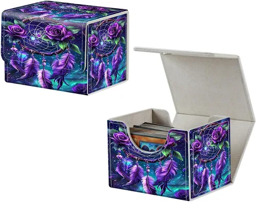 Vista 18 de MTG Commander - Caja de cartas intercambiables, más de 100 tarjetas con funda con funda de piel sintética, caja de almacenamiento de tarjetas