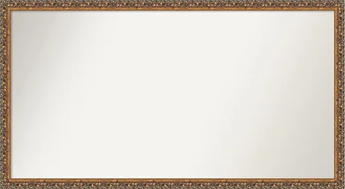 Vista 158 de Amanti Art Espejo de baño de bronce para sobre fregadero, 29 x 19 pulgadas, espejo rectangular de bronce antiguo, marco de madera tradicional