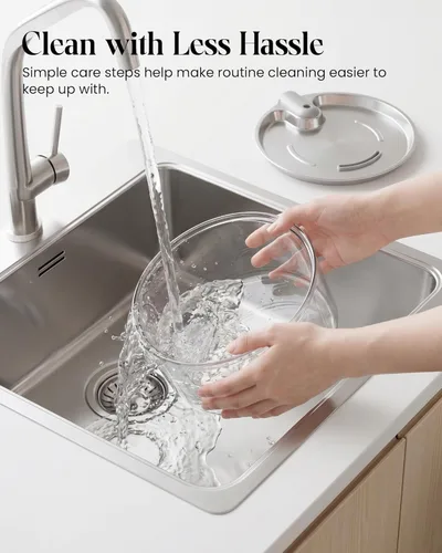 Vista 5 de Tomxcute Glass Cat Water Fountain - 108oz/3.2L Ultra-Quiet Cat Fountain for Drinking, Elegant Easy to Clean Glass Pet Water Fountain for Cats, Small