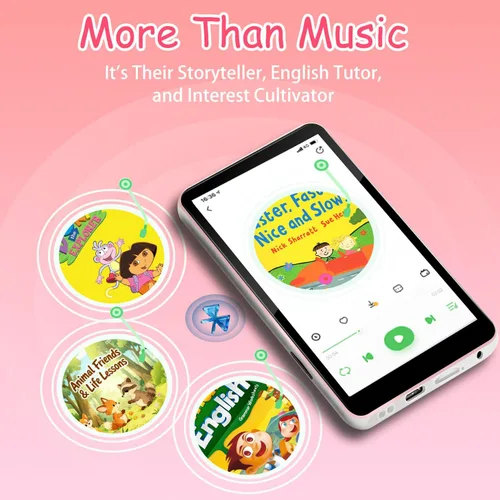 Vista 3 de Reproductor de MP3 con Bluetooth y WiFi, Android 9.0 de 144 GB, pantalla táctil de 4 pulgadas, reproductor MP3 y MP4 dgtenk Kids para Spotify