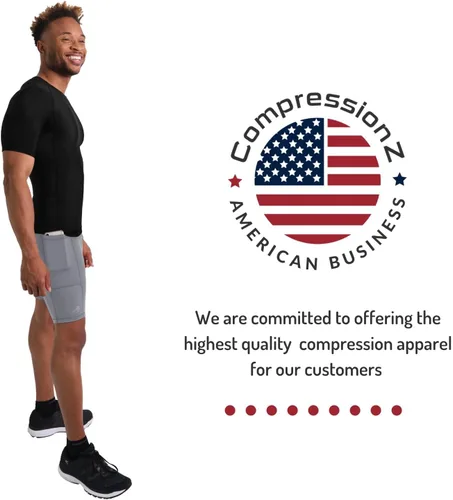 Vista 5 de CompressionZ Men's Compression Shorts with Pockets - Performance Sport Spandex Compression Underwear 8