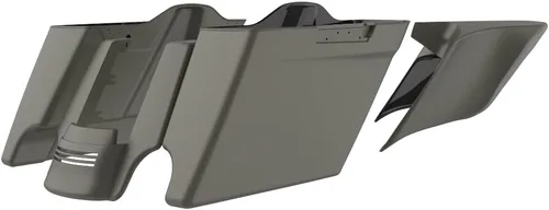 Vista 21 de Cubiertas laterales de alforjas estiradas para motocicleta, extensión extendida para Harley Touring 2014+ - Whisky ámbar Amber Whiskey