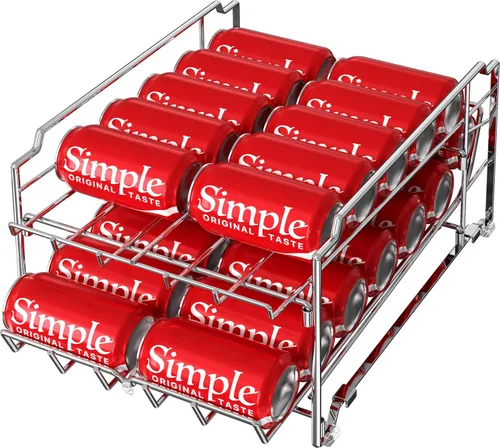 Vista 9 de Simple Houseware Dispensador de latas apilable de carga frontal de doble fila, bronce
