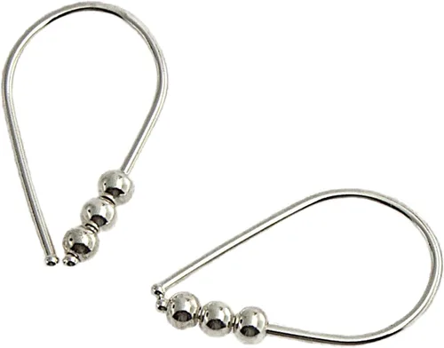 Vista 27 de 13mm de plata de ley 20 GA Aretes de aro invertidos colgantes de lágrima hipoalergénicos ligeros con hilo para mujer