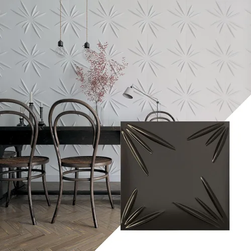 Vista 45 de Ekena Millwork WP20X20INWH 19 5/8 pulgadas de ancho x 19 5/8 pulgadas de alto Inula EnduraWall Decorativo 3D Panel de Pared Cubre 2.67 pies cuadrados