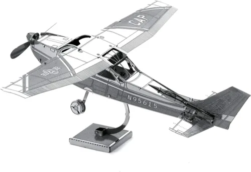 Vista 2 de Metal Earth Cessna 172 Airplane 3D Metal Model Kit Fascinaciones