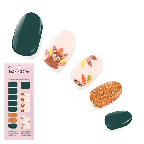 Vista 12 de Dashing Diva Flor Azul - Tiras de uñas de gel brillantes, sin rayos UV, resistentes al astillado, de larga duración, juego de manicura de 3 piezas