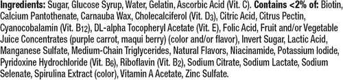 Vista 5 de Centrum MultiGummies Gummy Multivitamínico para hombres, suplemento multivitamínico/multimineral con selenio, antioxidantes y vitamina D3, sabor a
