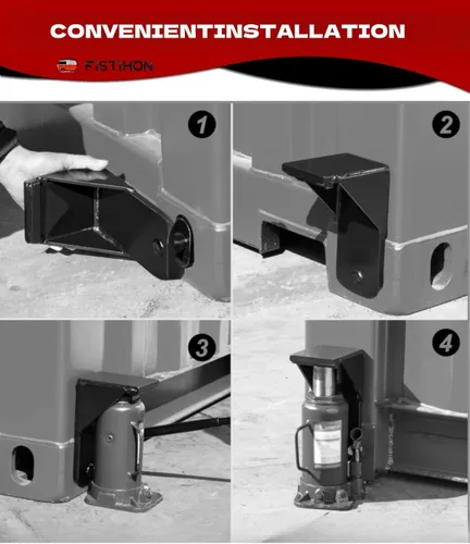 Vista 6 de Contenedor Jack Lug con limitador, nivelador de acero para contenedores de envío Limiter Stops Slips. Carbon Steel, 74k Lbs Tensile. Easy Install