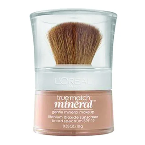 Vista 13 de L'Oréal Paris True Match - Maquillaje de base mineral en polvo suelto, color sable suave, 0.35 onzas Negro suave