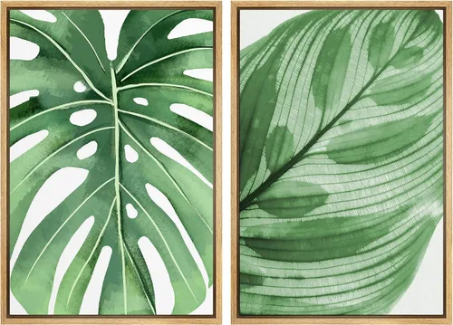 Vista 112 de SIGNWIN Lienzo enmarcado para pared, juego de arte con anillos de árbol de bosque grunge en blanco y negro, ilustraciones de naturaleza silvestre